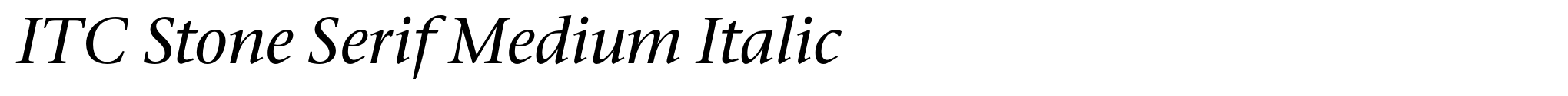 ITC Stone Serif Medium Italic image